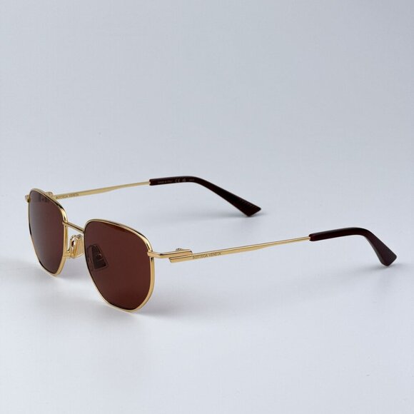 Bottega Veneta BV1301S 003 BRAND NEW Sunglasses Gold Brown Split Panthos Unisex main image 10